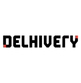DELHIVEY logo: black wordmark with red accents on the D and Y